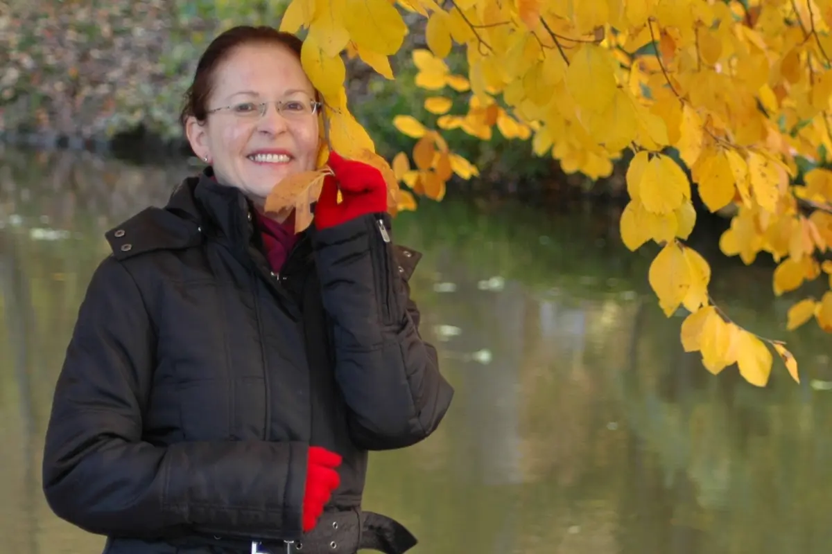 Martina Meyer in an autumn forest